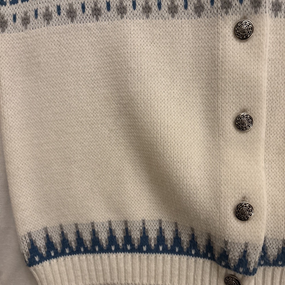 Vtg 60s 70s Jersild Cardigan Womens Medium Fair Isle Norwegian Knit Sweater - Picture 9 of 9